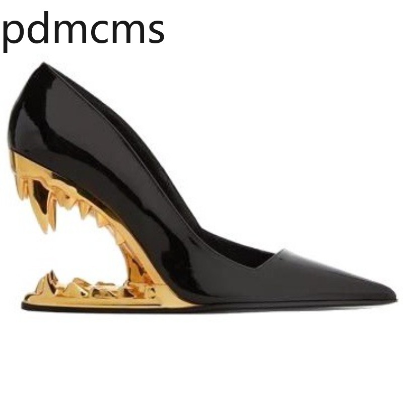 Patent Leather Pump - High End Women's Pumps Luxury Metal