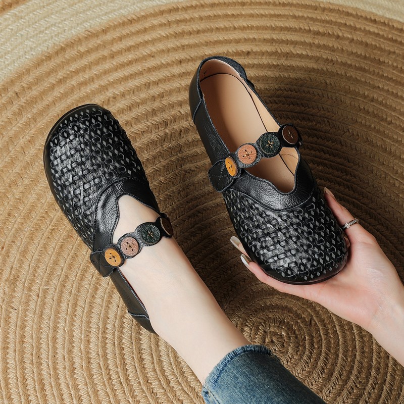 Women Genuine Leather Mary Jan - Women'S Shoes Hands Free 评论和价格
