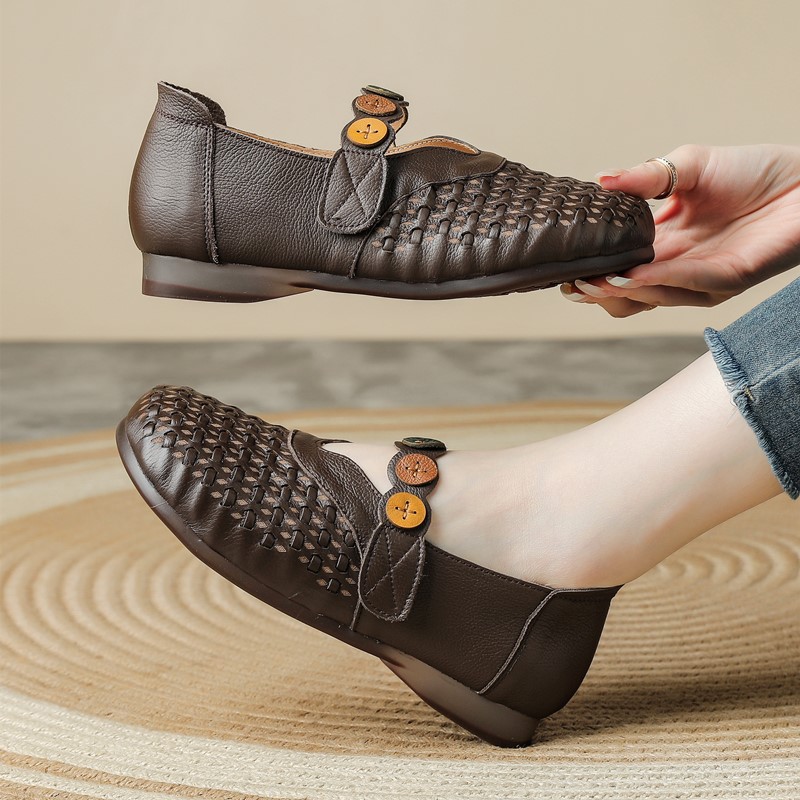 Women Genuine Leather Mary Jan - Women'S Shoes Hands Free 评论和价格