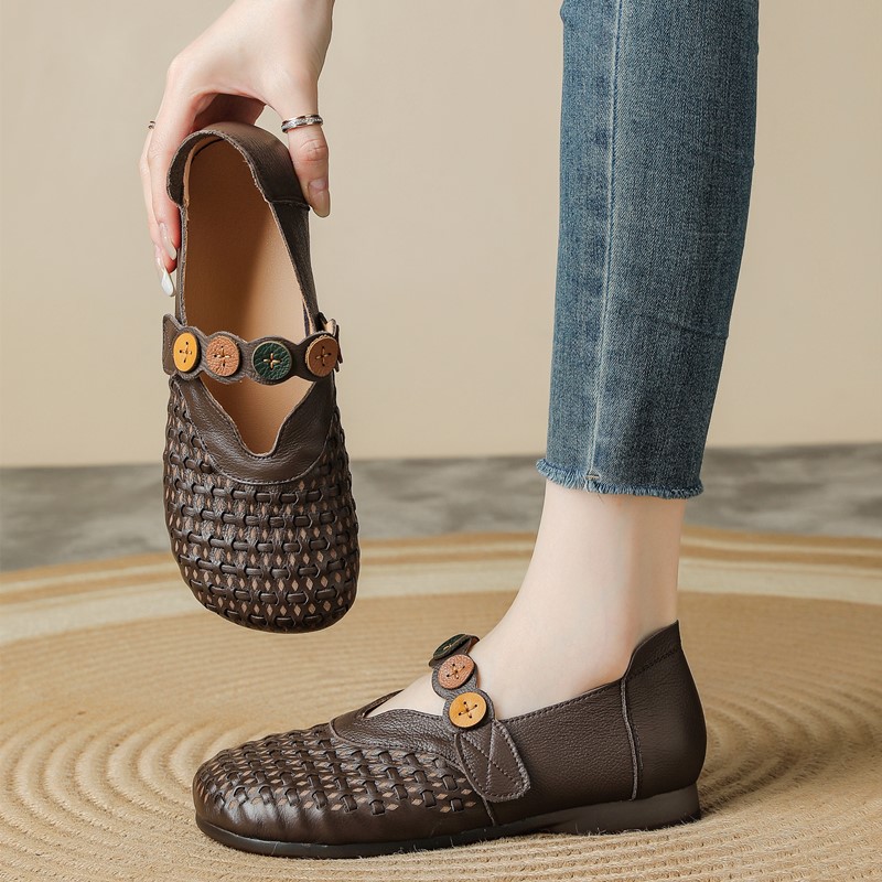 Women Genuine Leather Mary Jan - Women'S Shoes Hands Free 评论和价格