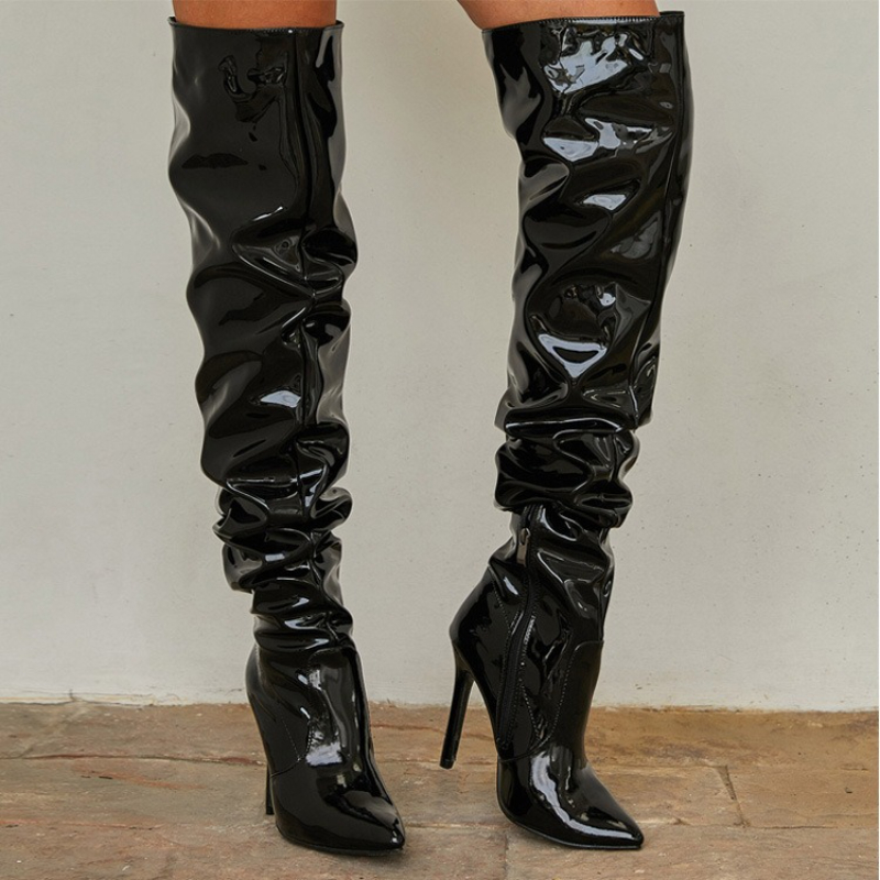 Women's Boots Over The Knee Sh - Patent Leather Pump 评论和价格