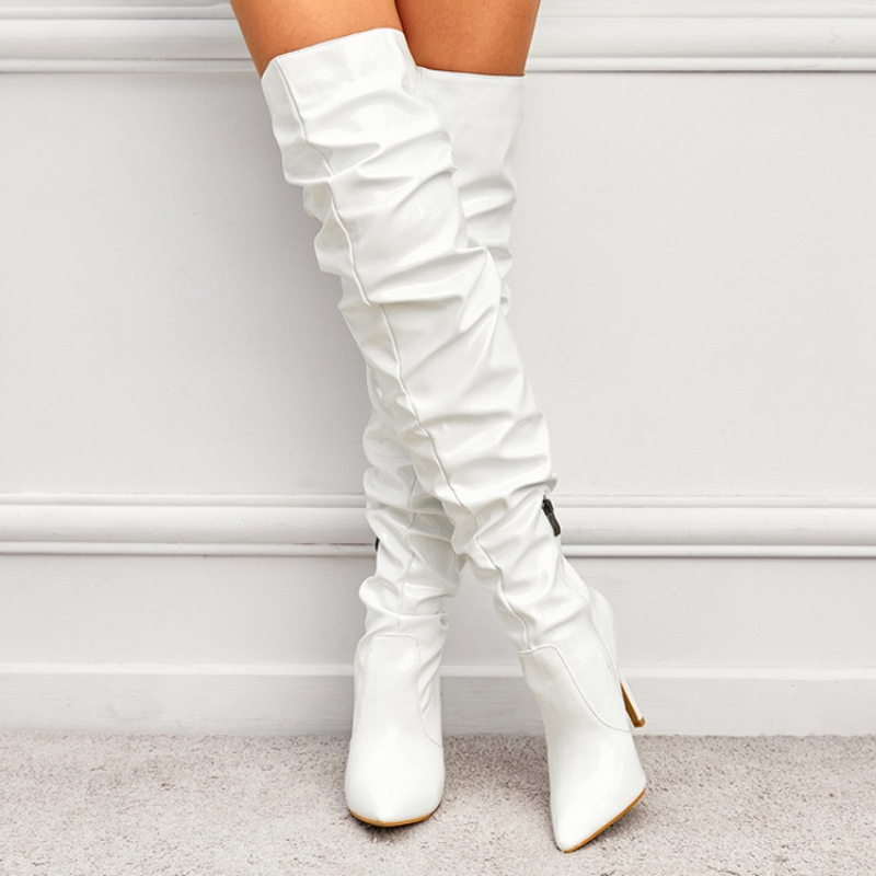 Women's Boots Over The Knee Sh - Patent Leather Pump 评论和价格