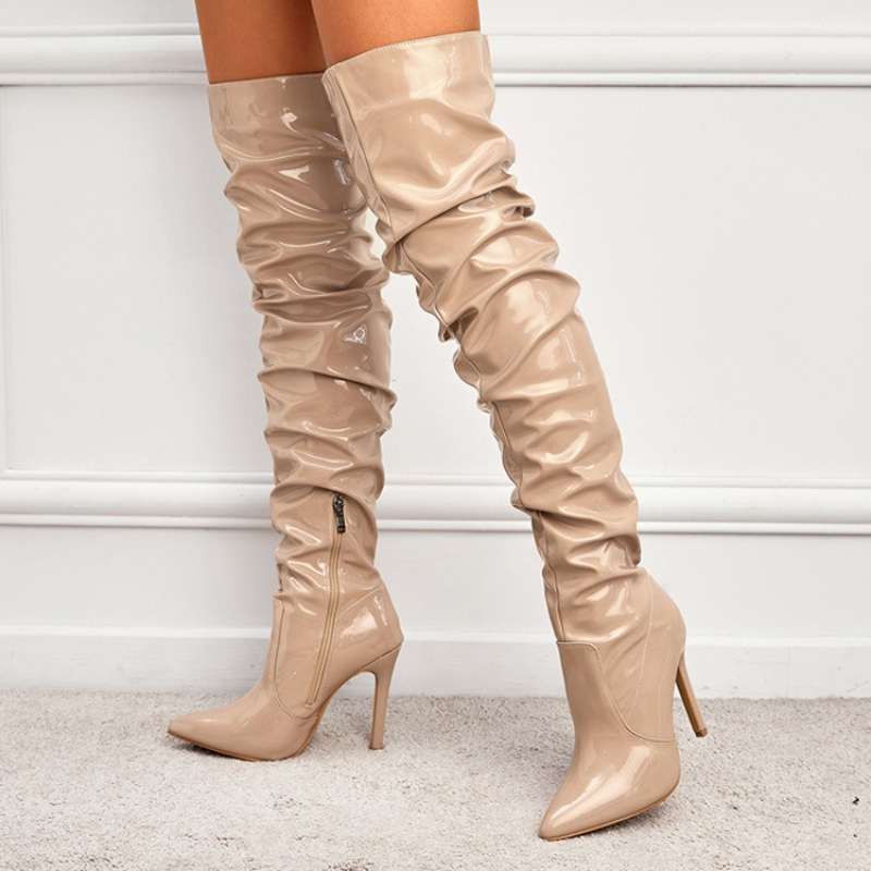 Women's Boots Over The Knee Sh - Patent Leather Pump 评论和价格