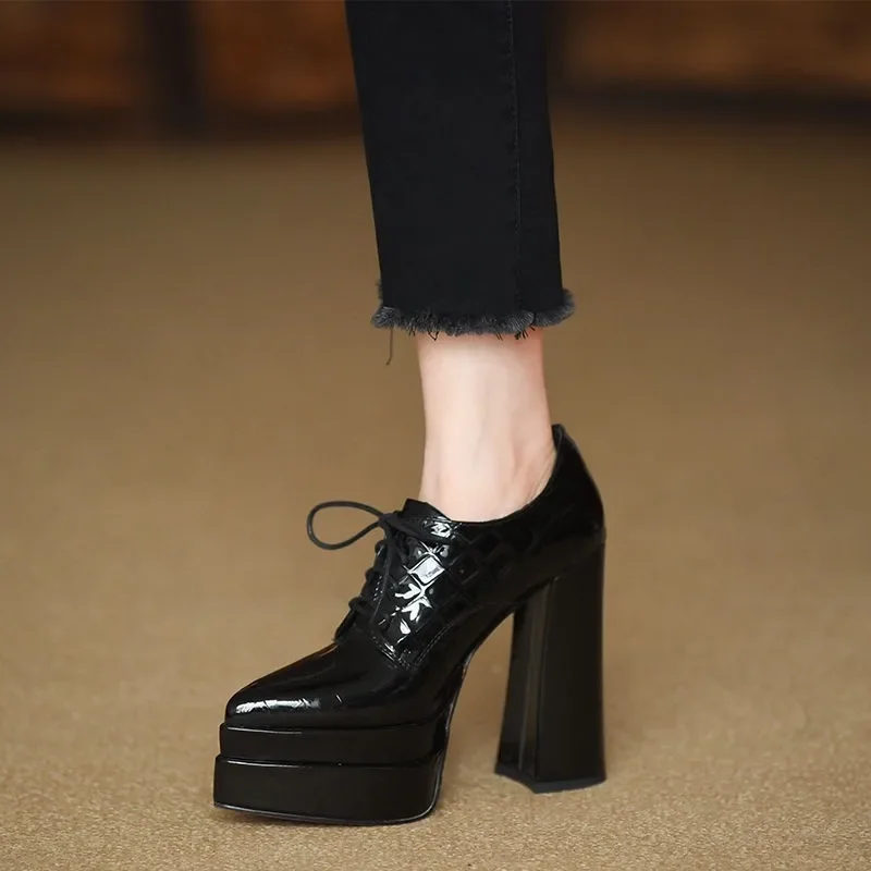 Pointed Toe Strappy High Heels - Patent Leather Pump 评论和价格