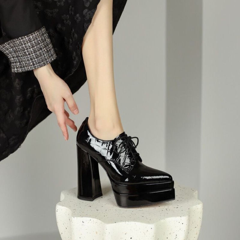 Pointed Toe Strappy High Heels - Patent Leather Pump 评论和价格