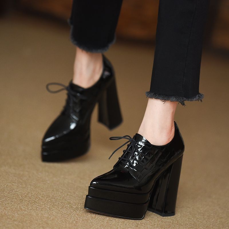Pointed Toe Strappy High Heels - Patent Leather Pump 评论和价格