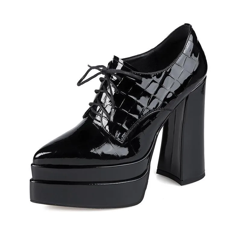 Pointed Toe Strappy High Heels - Patent Leather Pump 评论和价格