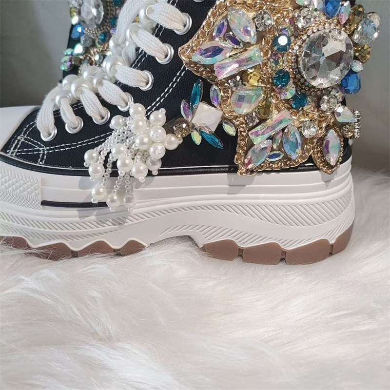 Thick Sole High Top Nailed Bea - Women'S Shoes Hands Free 评论和价格