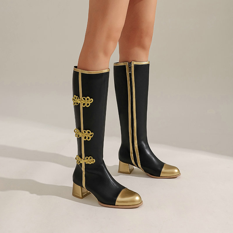 Big Size Fashion Knee High Boo - Knee High Boots Women 评论和价格