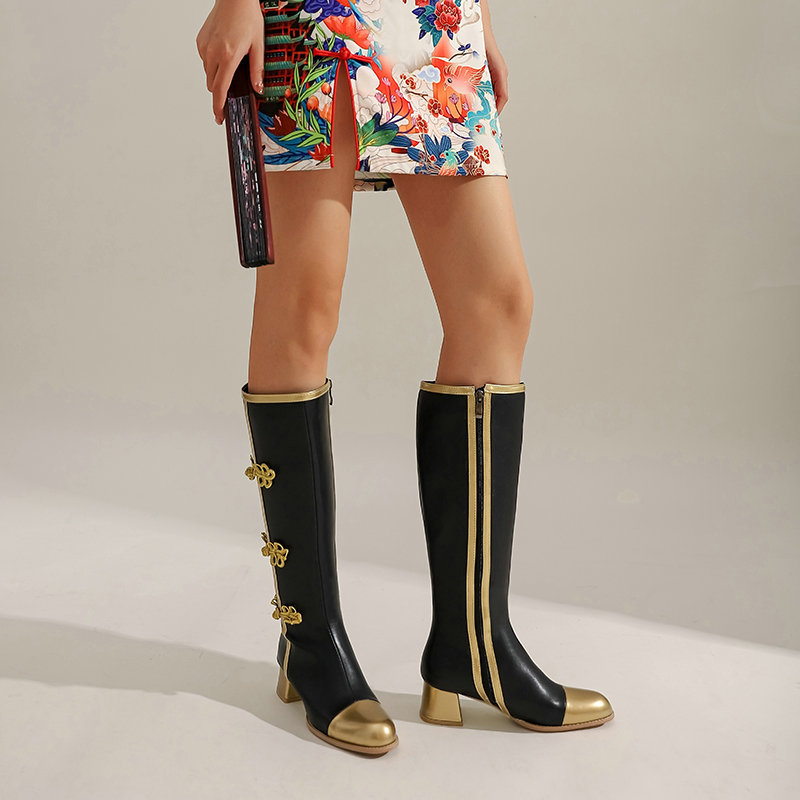 Big Size Fashion Knee High Boo - Knee High Boots Women 评论和价格