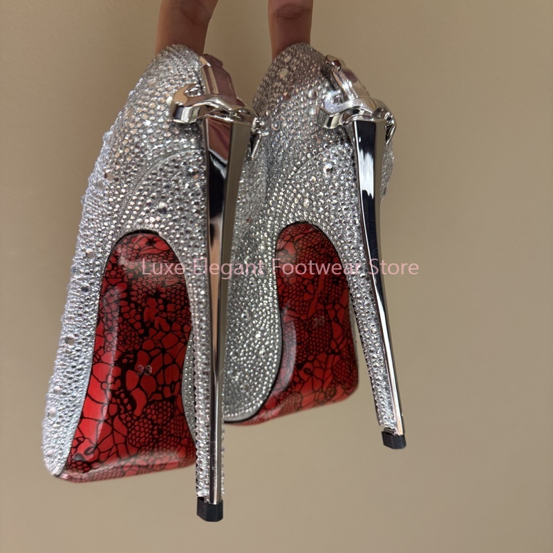 Gold Shiny Crystal Sword Shape - Women Shoes Formal 评论和价格