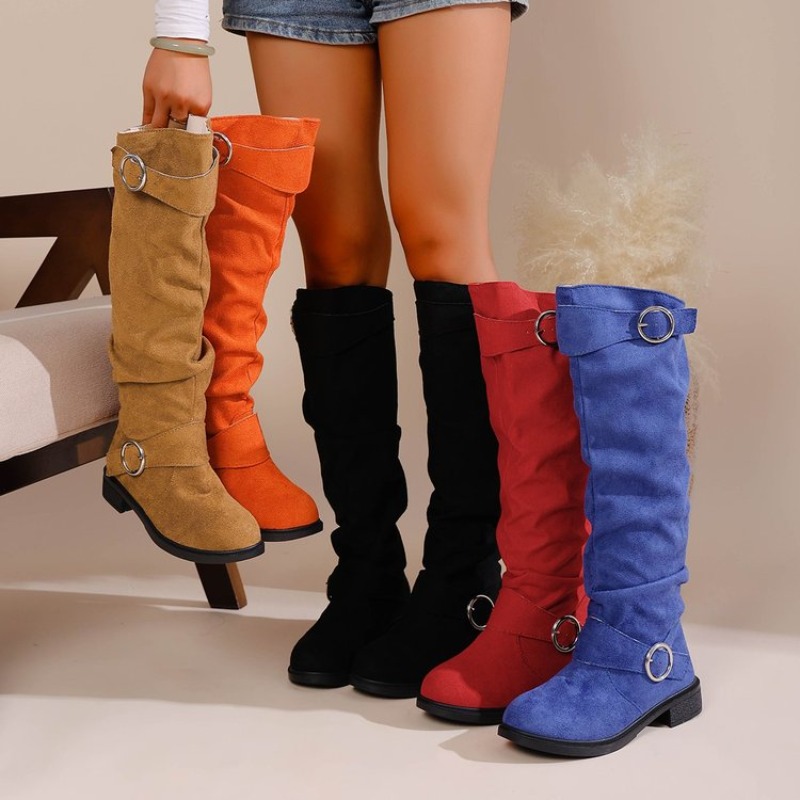 Vintage Western Style Knee Hig - Knee High Boots Women 评论和价格