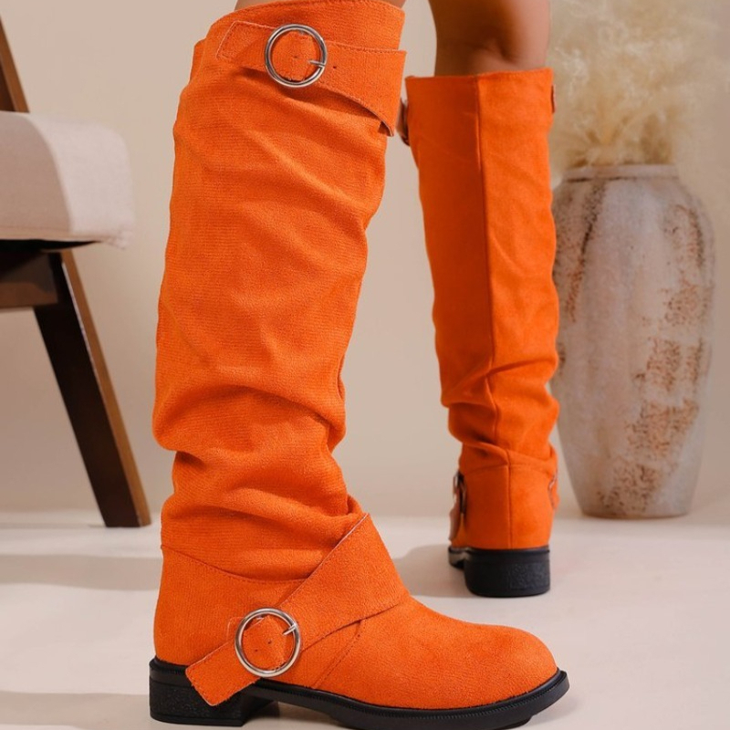 Vintage Western Style Knee Hig - Knee High Boots Women 评论和价格