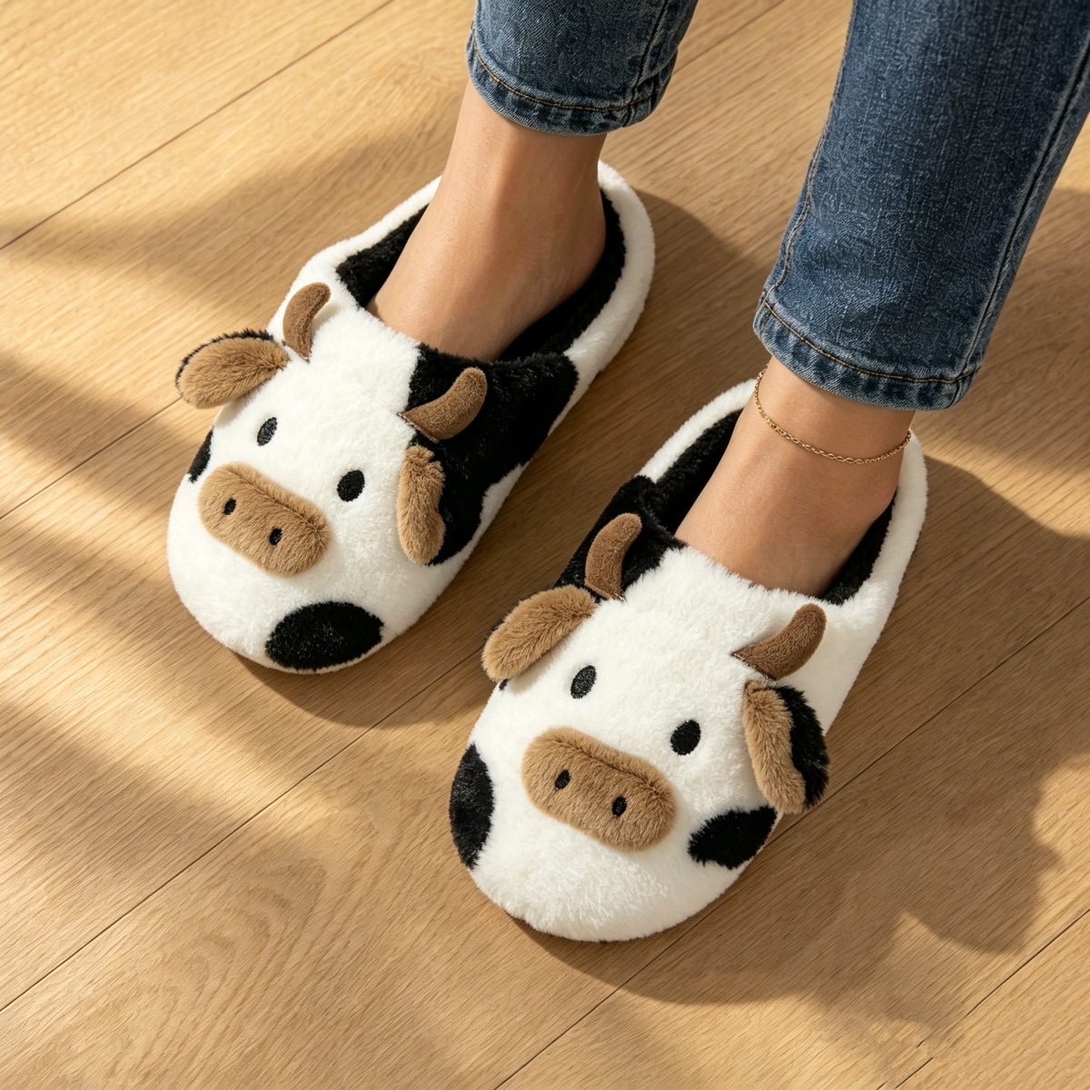 Comfy Cow Plush Slippers Women - Women Shoes Sandals 评论和价格