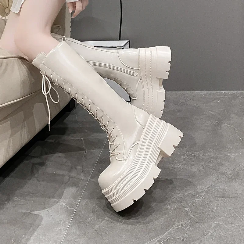 10CM New Women's Roman Long Bo - Knee High Boots Women 评论和价格