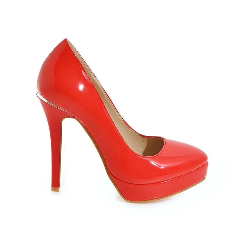 Big Size Elegant Office Women  - Patent Leather Pump 评论和价格