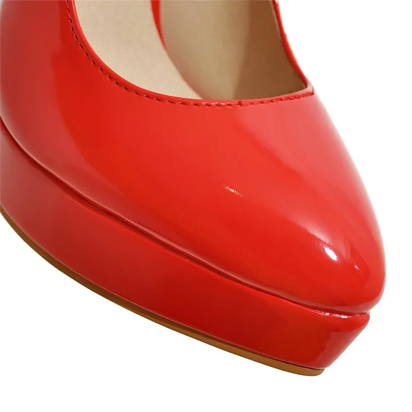 Big Size Elegant Office Women  - Patent Leather Pump 评论和价格